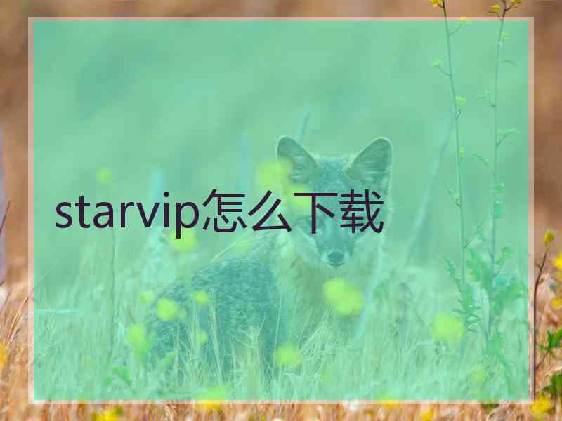 starvip怎么下载