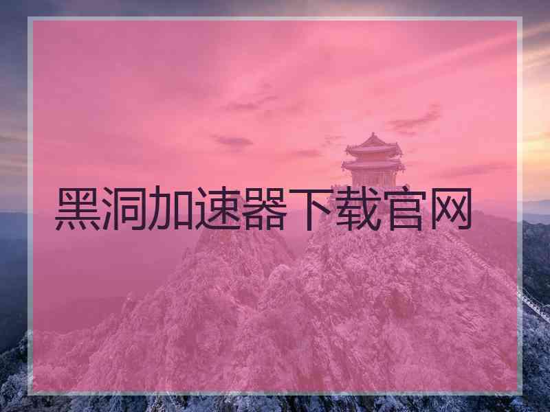 黑洞加速器下载官网