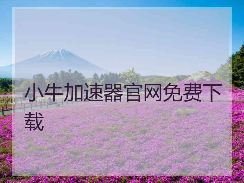 小牛加速器官网免费下载