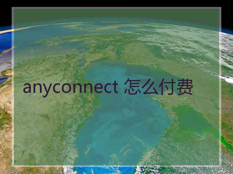 anyconnect 怎么付费