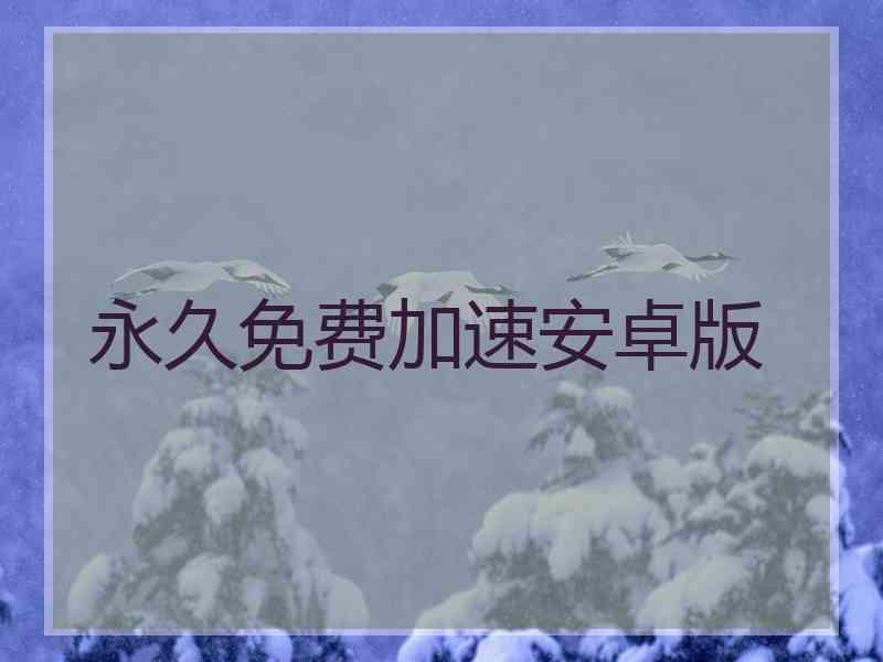 永久免费加速安卓版