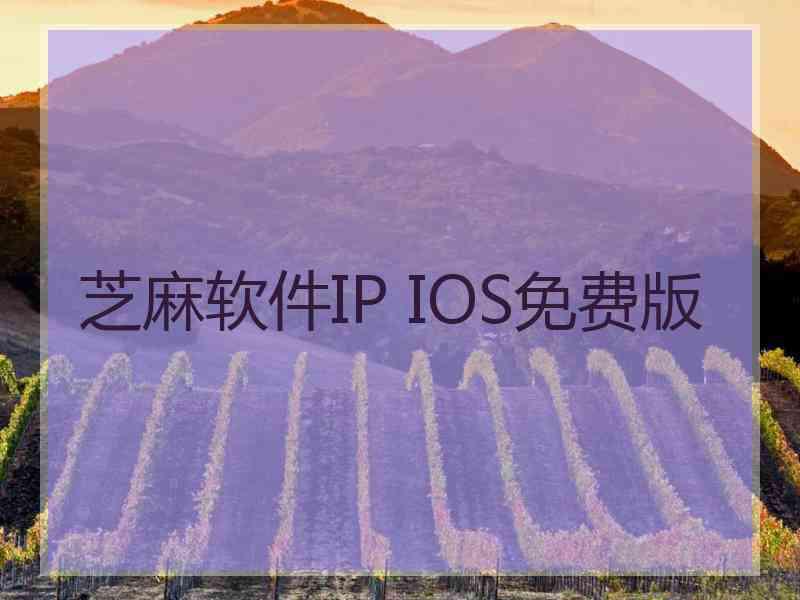 芝麻软件IP IOS免费版