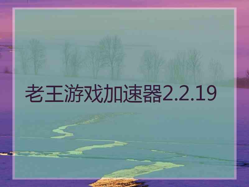 老王游戏加速器2.2.19