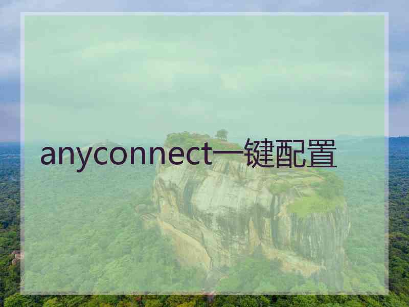 anyconnect一键配置